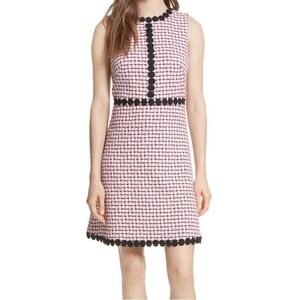 Kate Spade - Multi-tweed Sleeveless Mini Dress - Black/Pink - Size 2